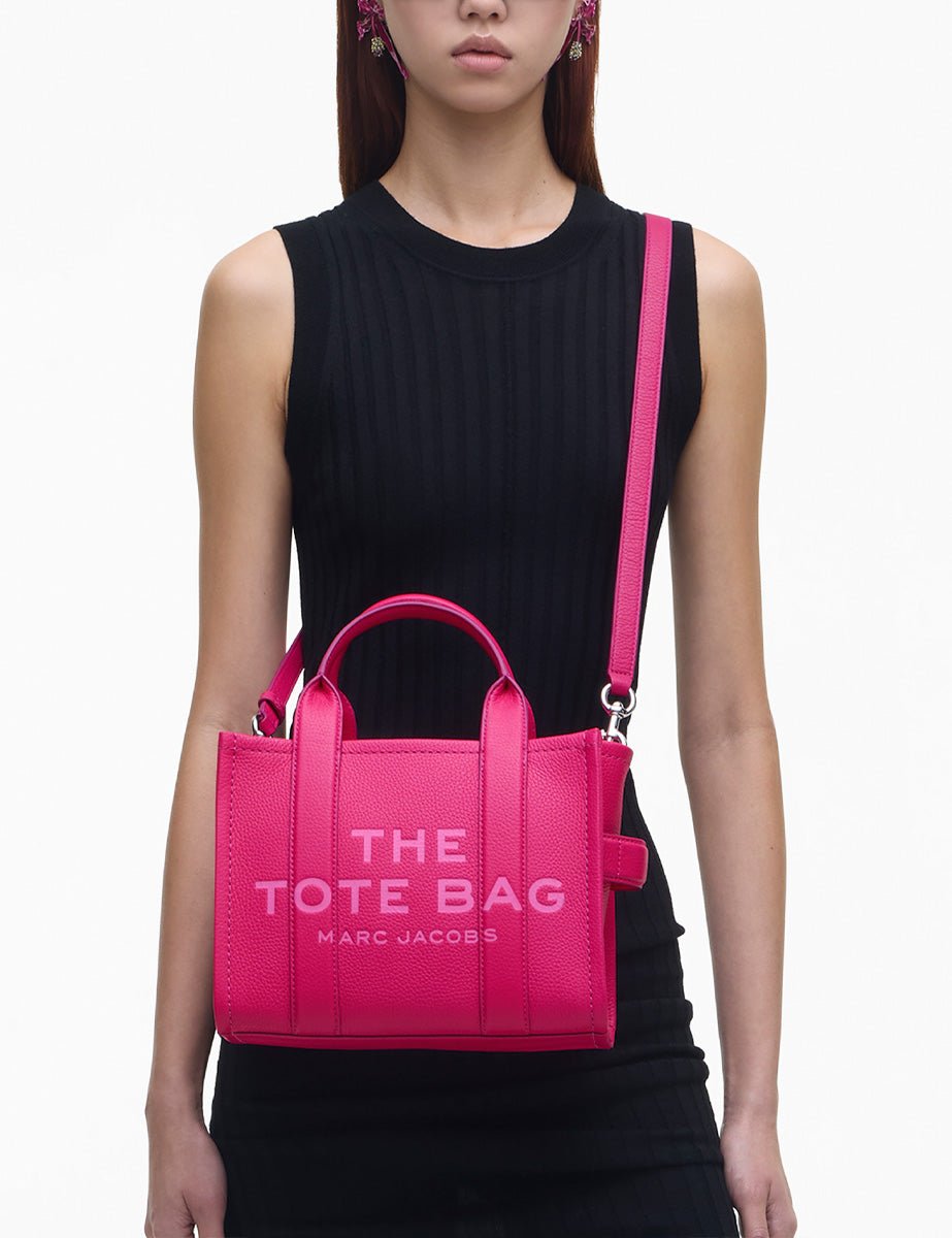 small tote bag leather hot pink - marc jacobs - shopper