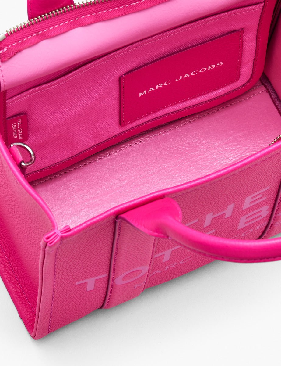 small tote bag leather hot pink - marc jacobs - shopper