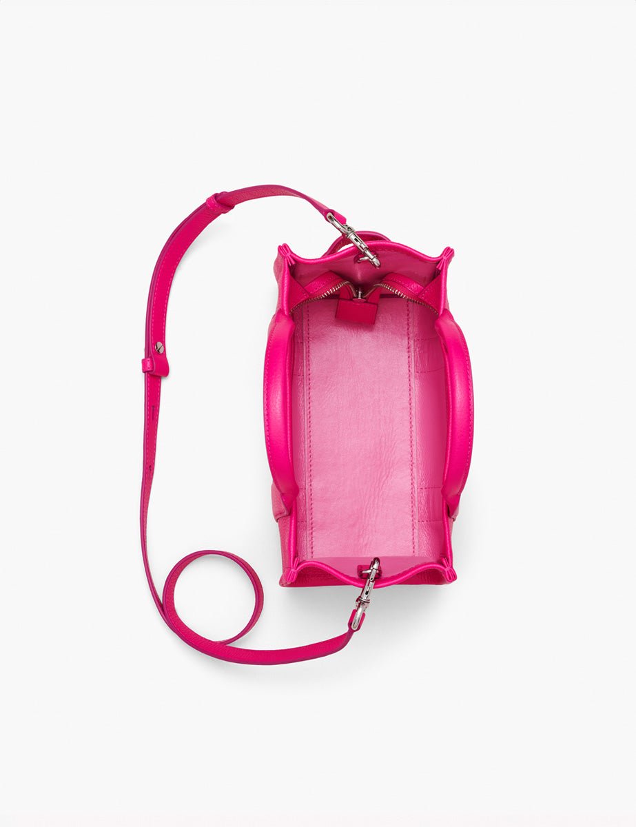 small tote bag leather hot pink - marc jacobs - shopper
