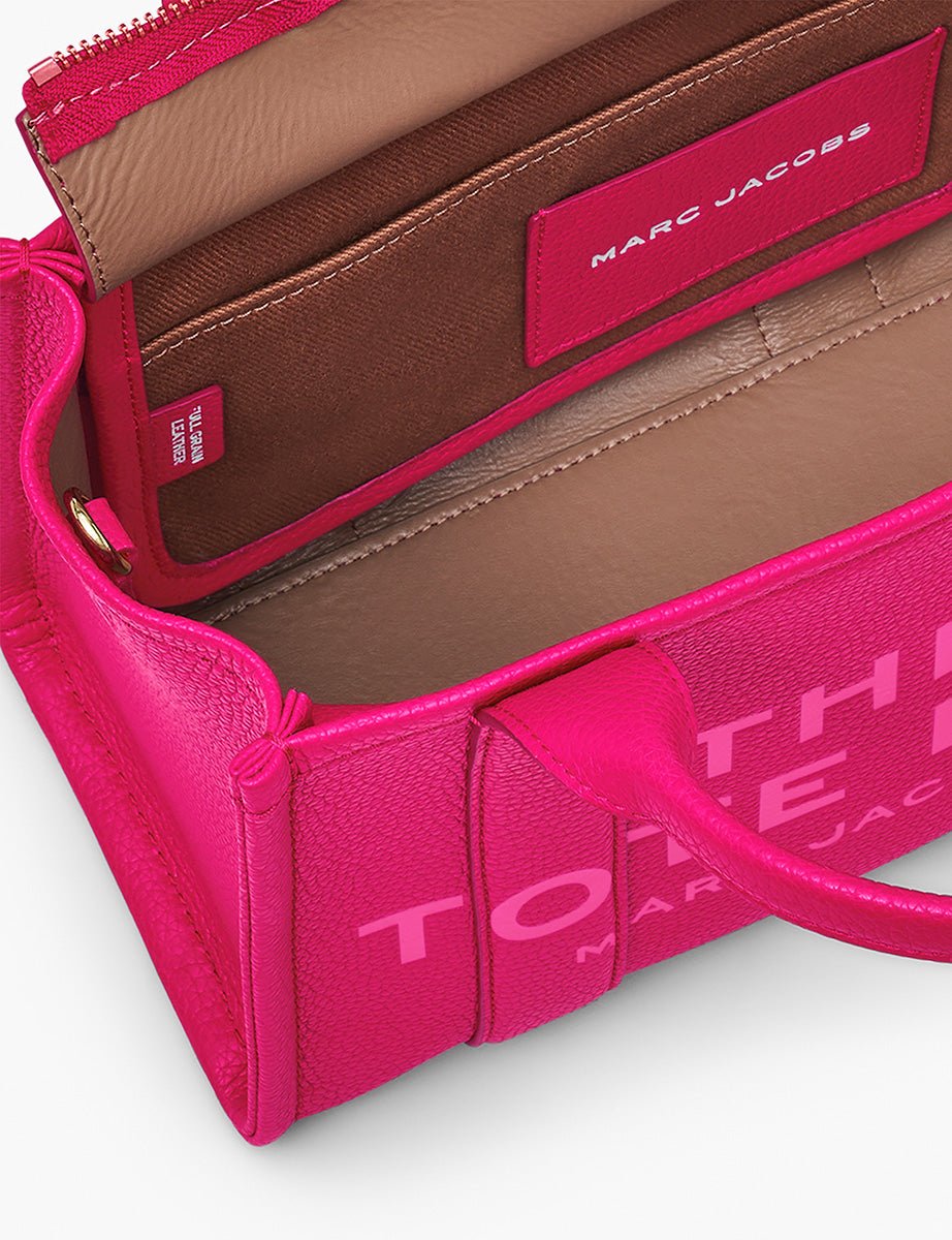 small tote bag leather lipstick pink - marc jacobs - shopper