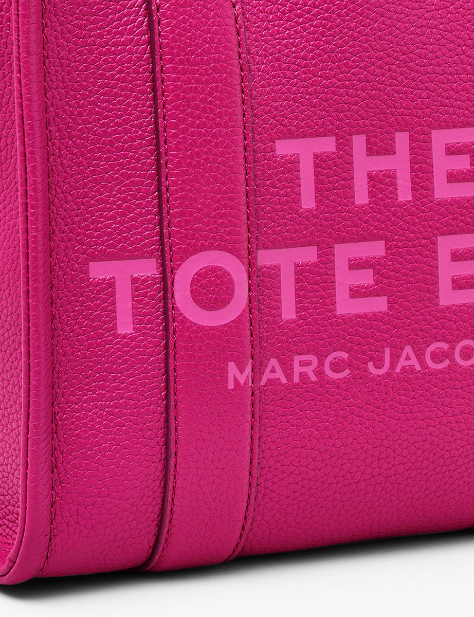 small tote bag leather lipstick pink - marc jacobs - shopper