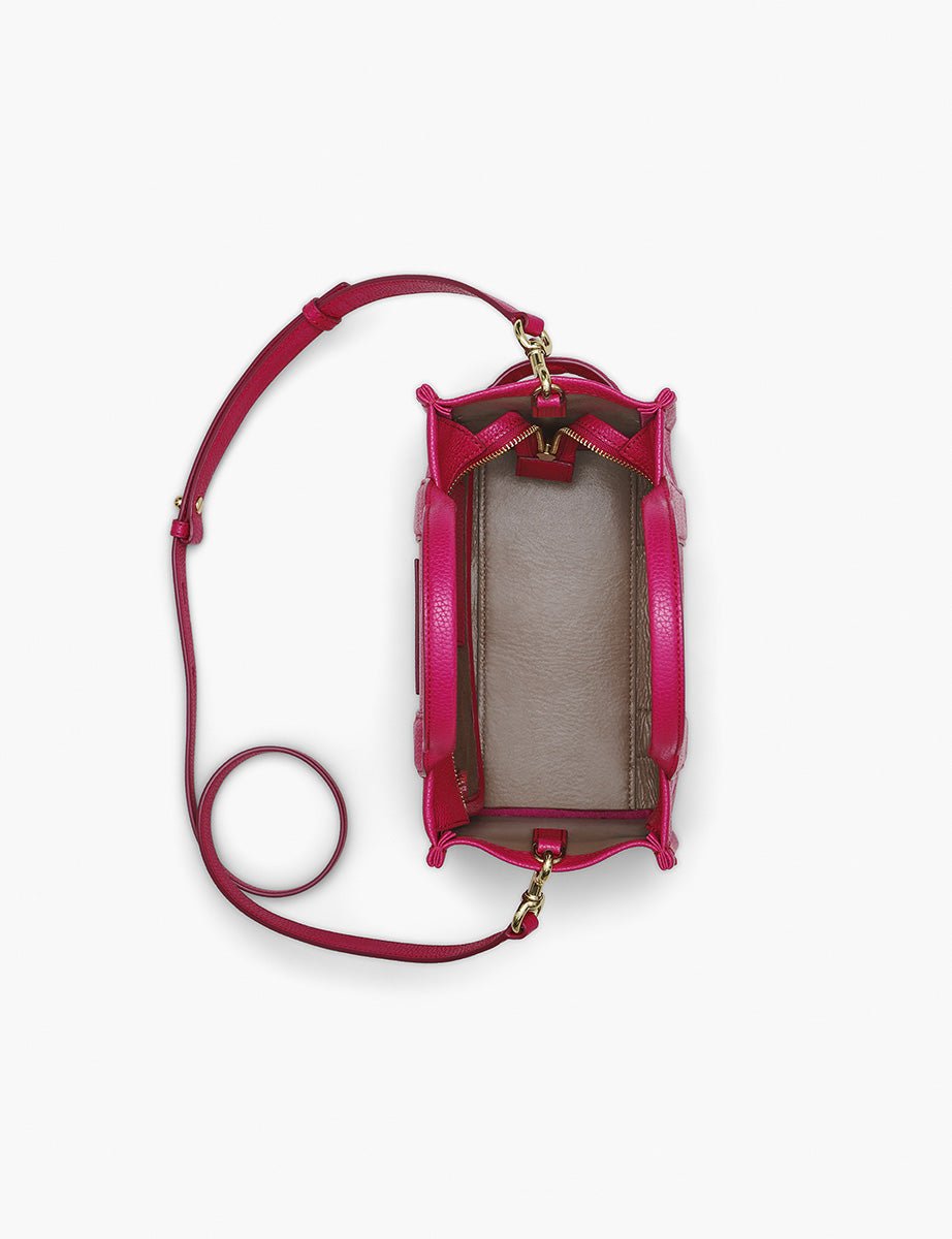 small tote bag leather lipstick pink - marc jacobs - shopper