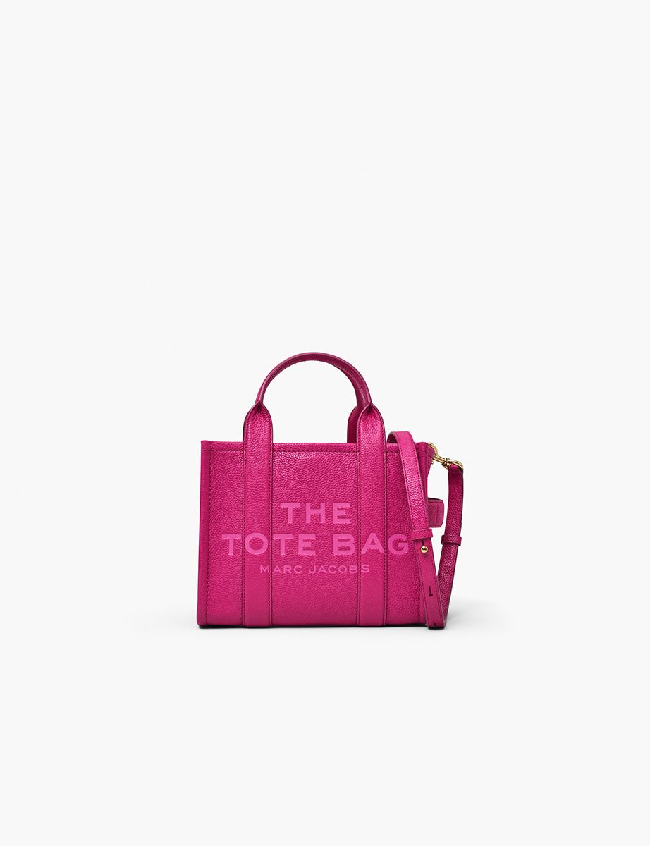 small tote bag leather lipstick pink - marc jacobs - shopper