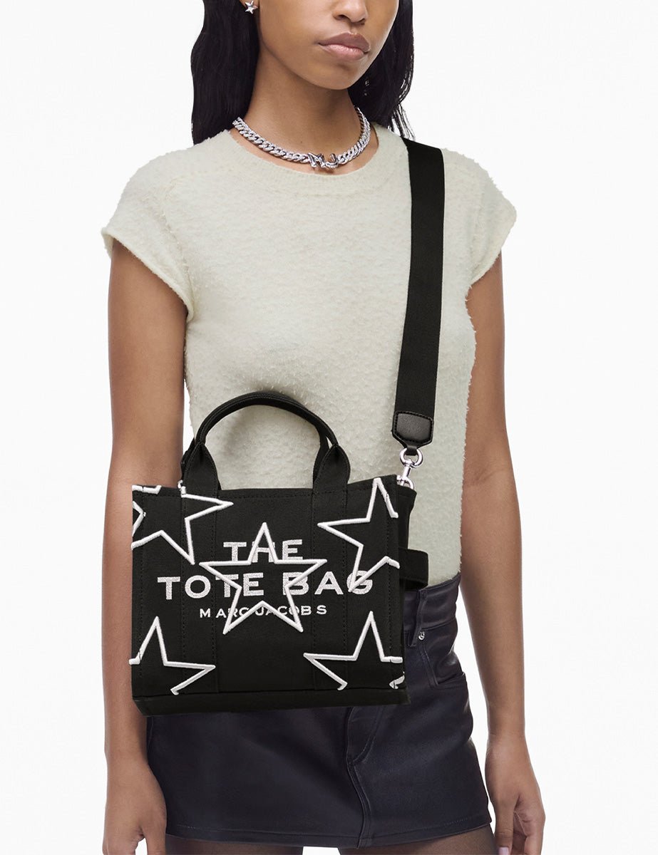 small tote bag star canvas nero - marc jacobs - shopper