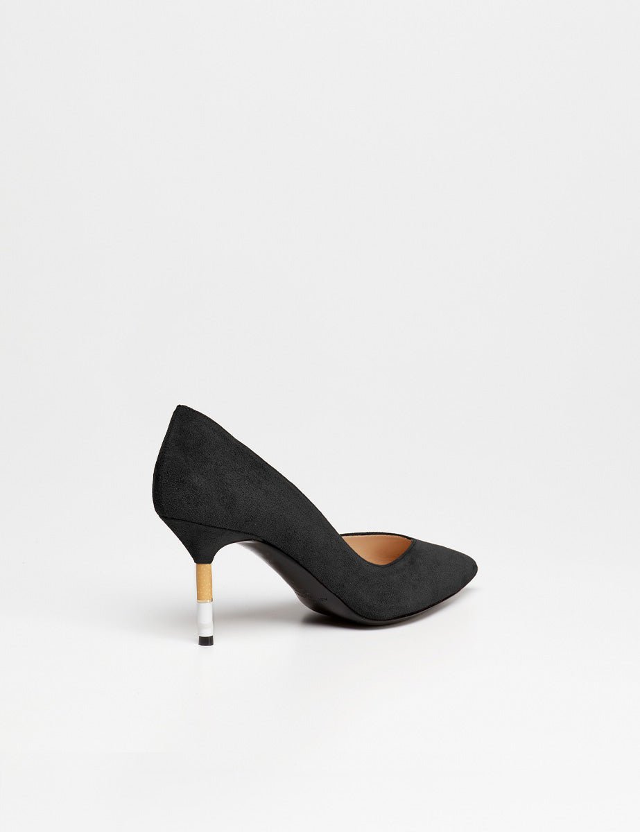 smoking hot pump suede nero - alberto ciaschini - decollete tacco