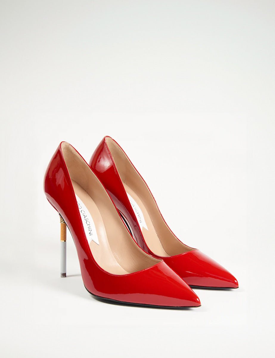 smoking hot pump vernice rosso - alberto ciaschini - decollete tacco