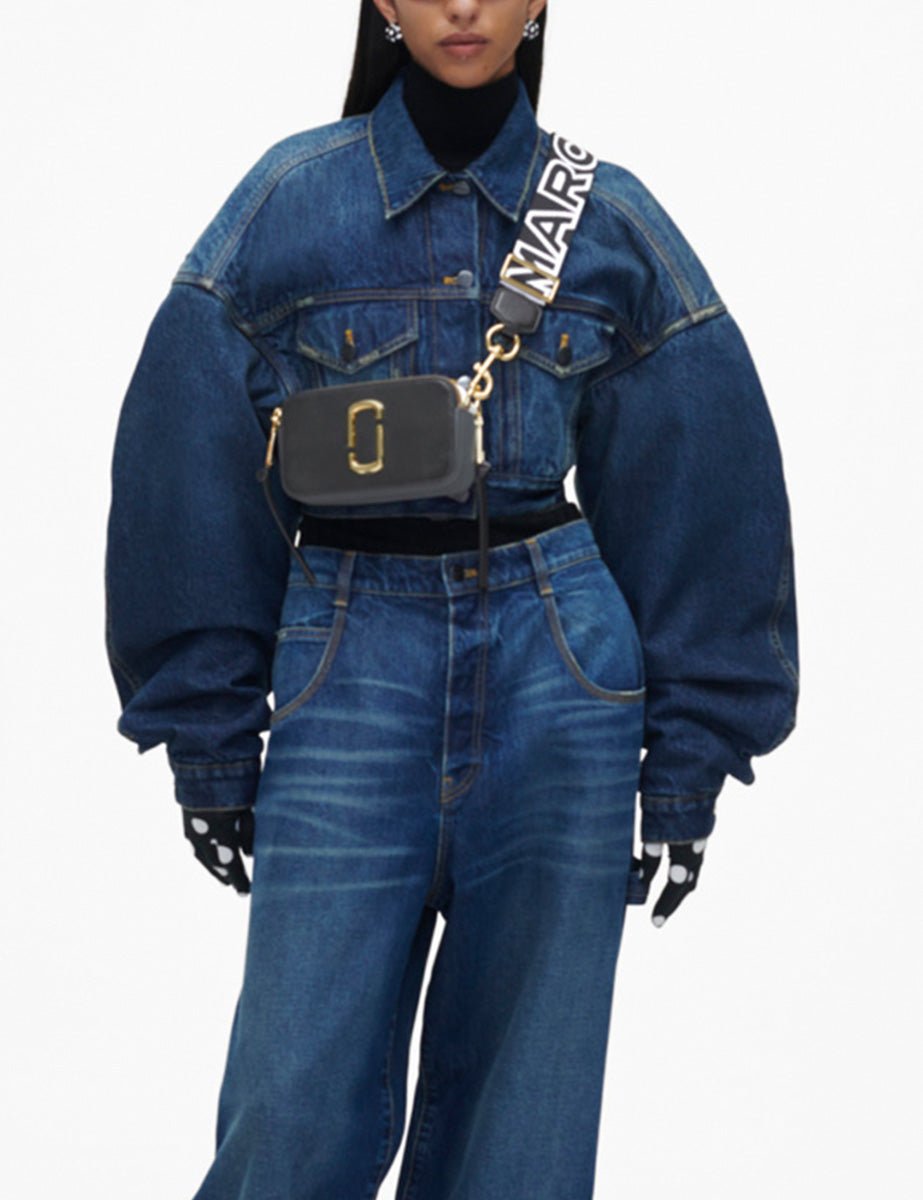 snapshot bag leather black multi - marc jacobs - clutch