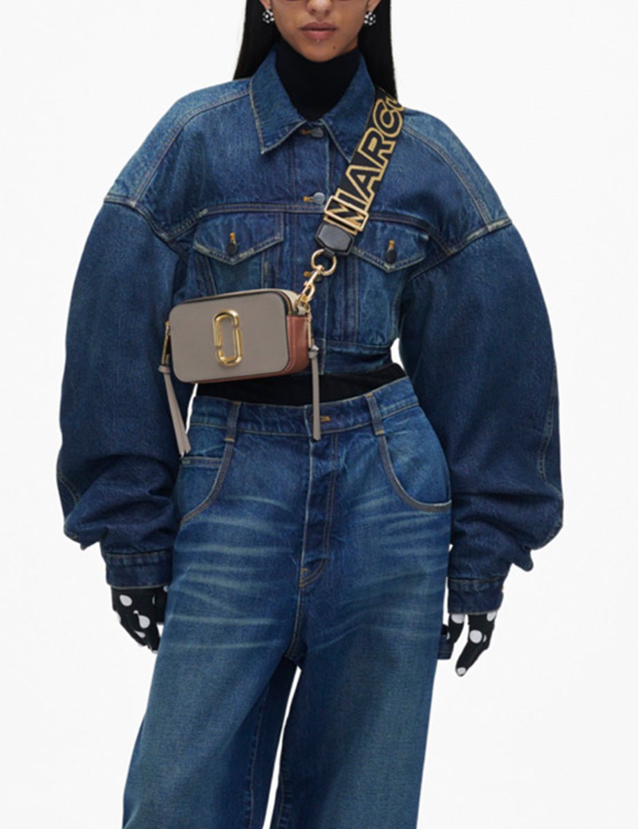 snapshot bag leather cement multi - marc jacobs - clutch