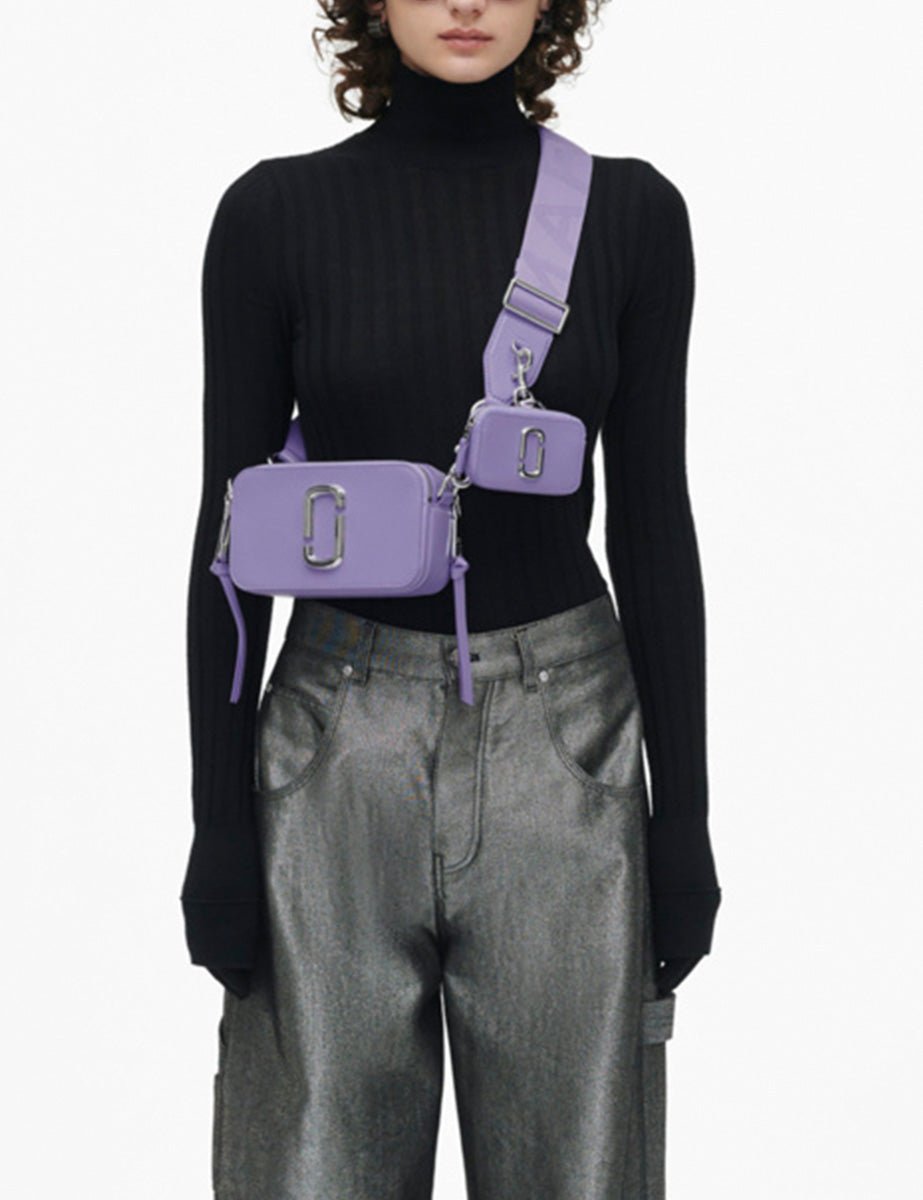 snapshot bag leather lavender - marc jacobs - clutch