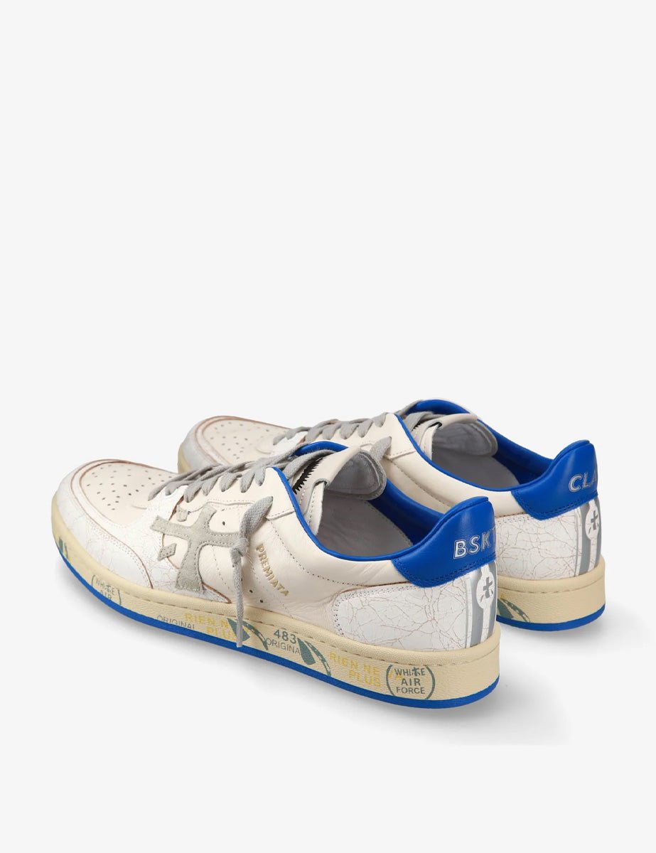sneaker bsktclay bianco bluette - premiata - sneaker