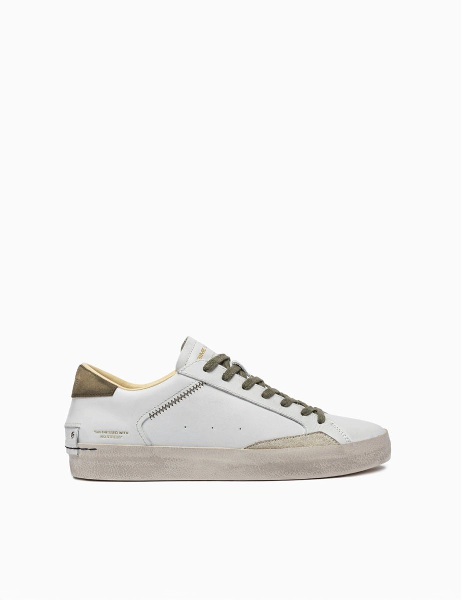 sneaker cuciture zigzag bianco - crime - sneaker
