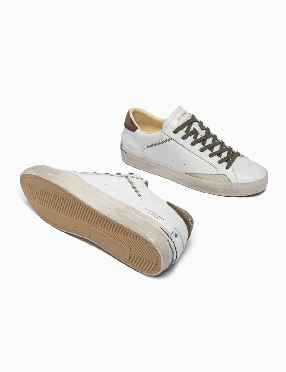 sneaker cuciture zigzag bianco - crime - sneaker