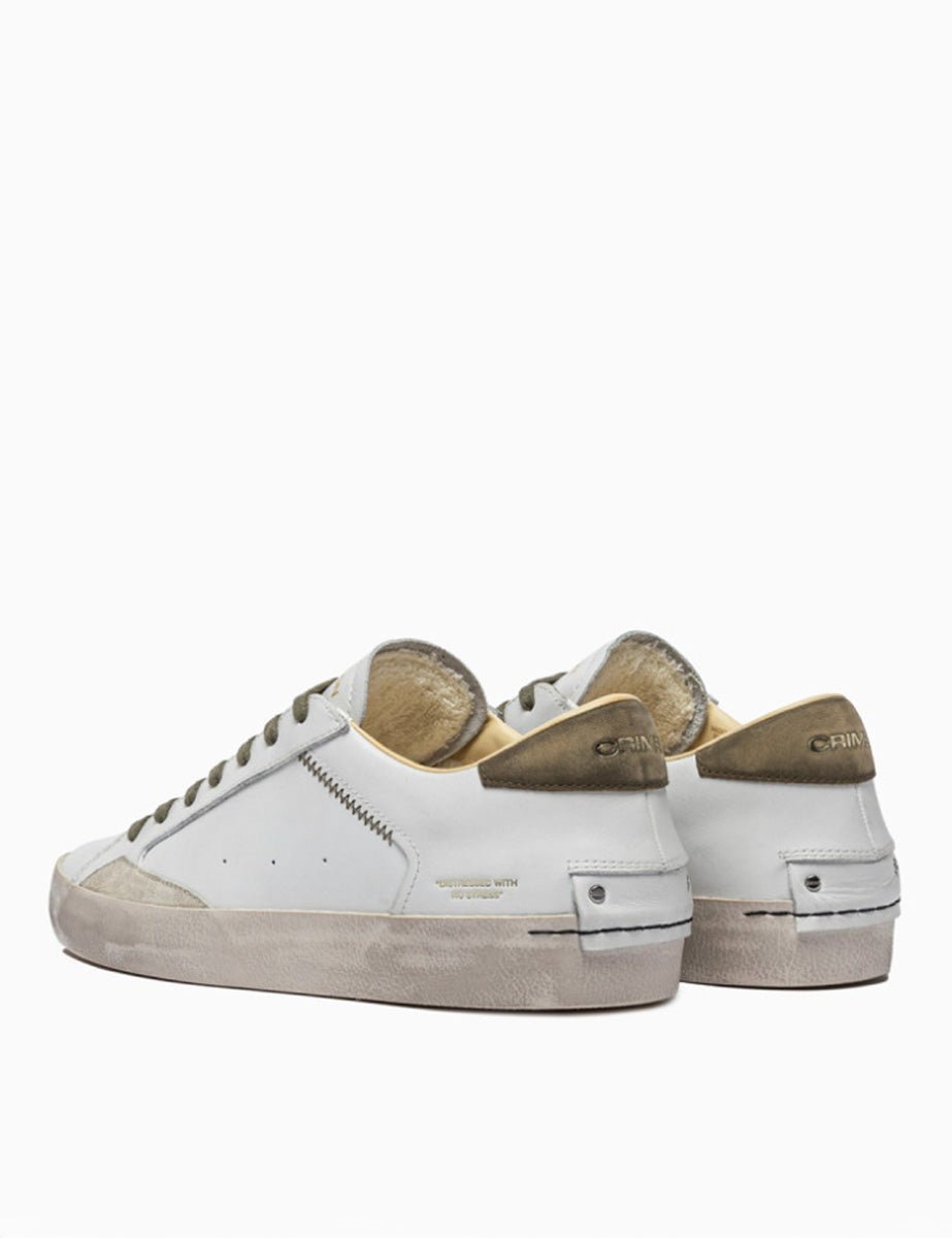 sneaker cuciture zigzag bianco - crime - sneaker