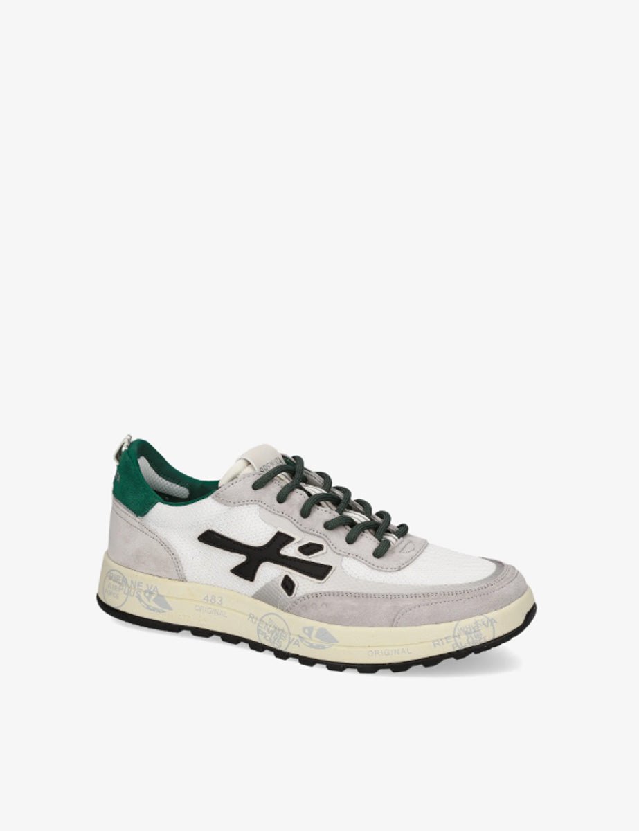 sneaker nous leather bianco nero - premiata - sneaker