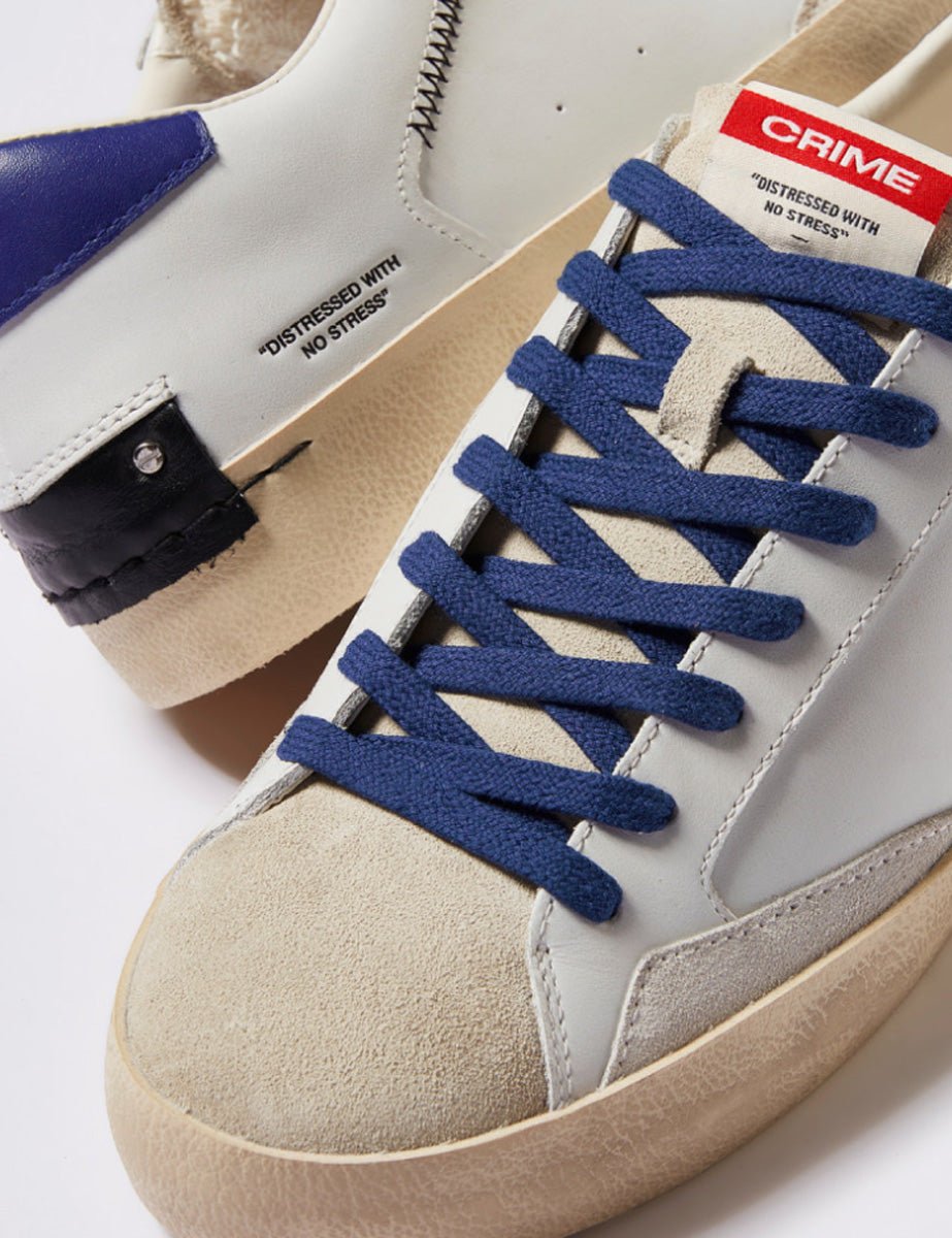 sneaker puntale suede bianco - crime - sneaker