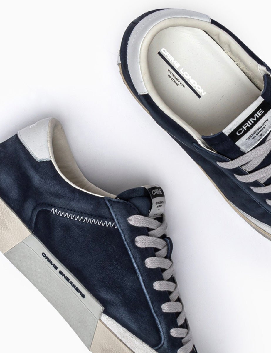 sneaker suola contrasto blu - crime - sneaker