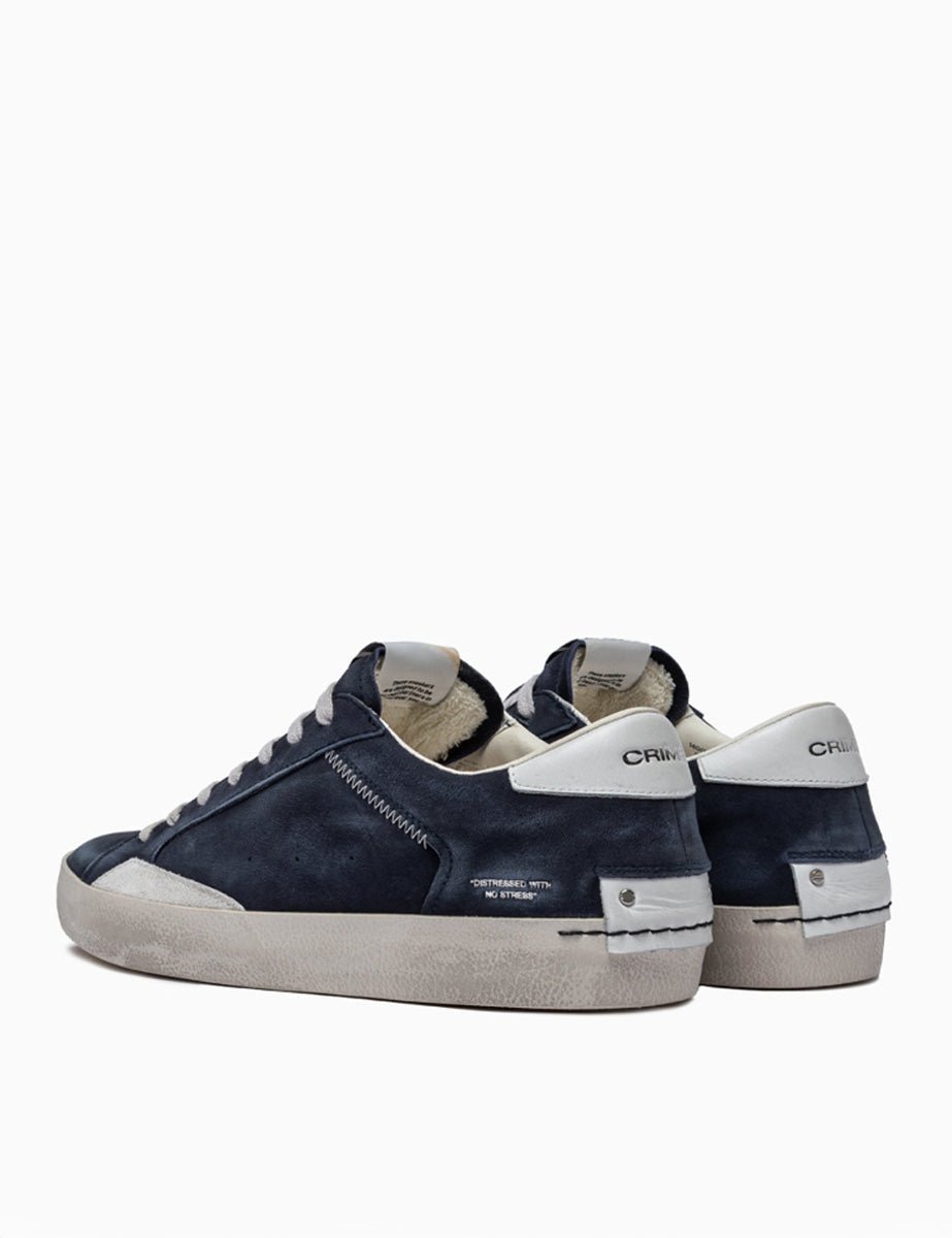 sneaker suola contrasto blu - crime - sneaker