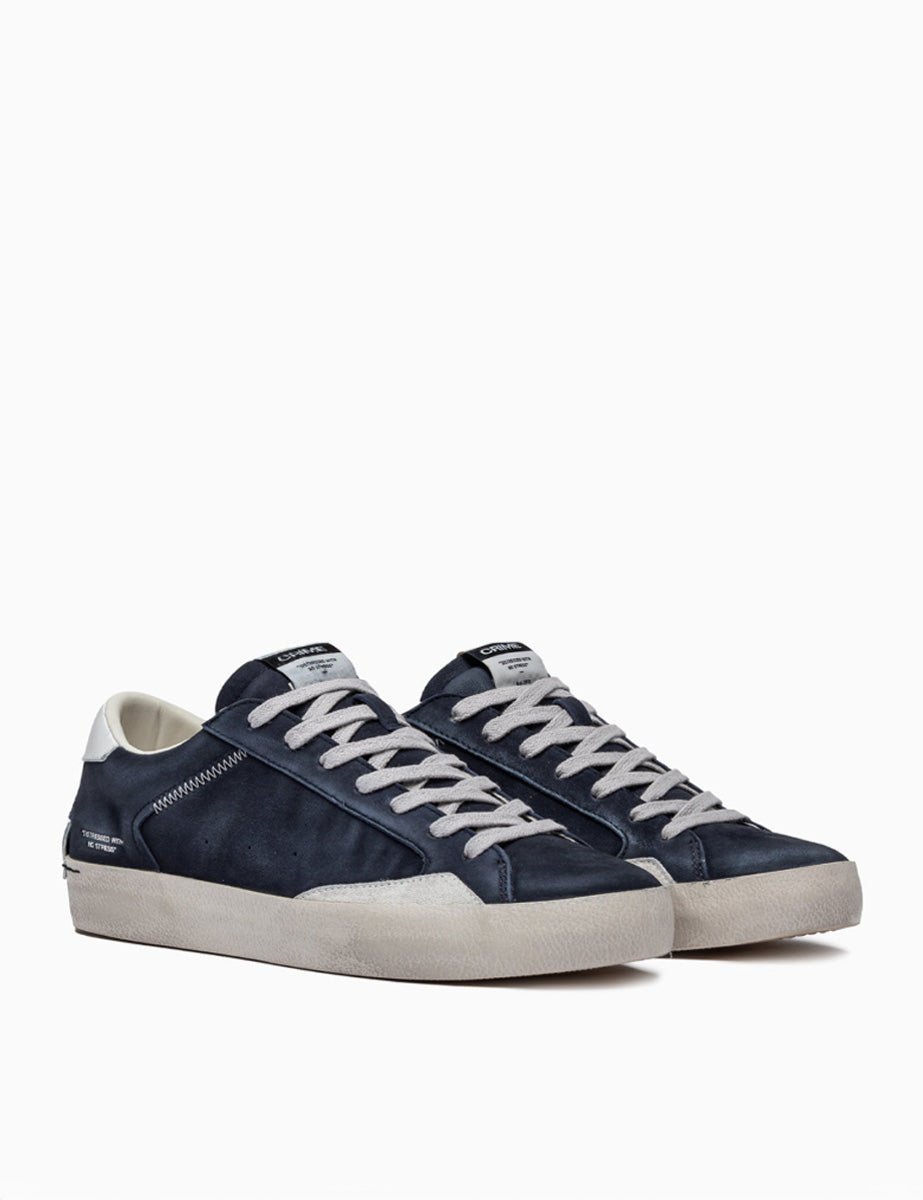sneaker suola contrasto blu - crime - sneaker