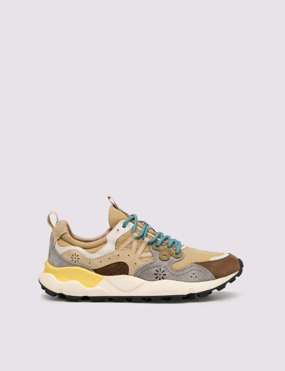 sneaker yamano suede brown grey - flower mountain - sneaker