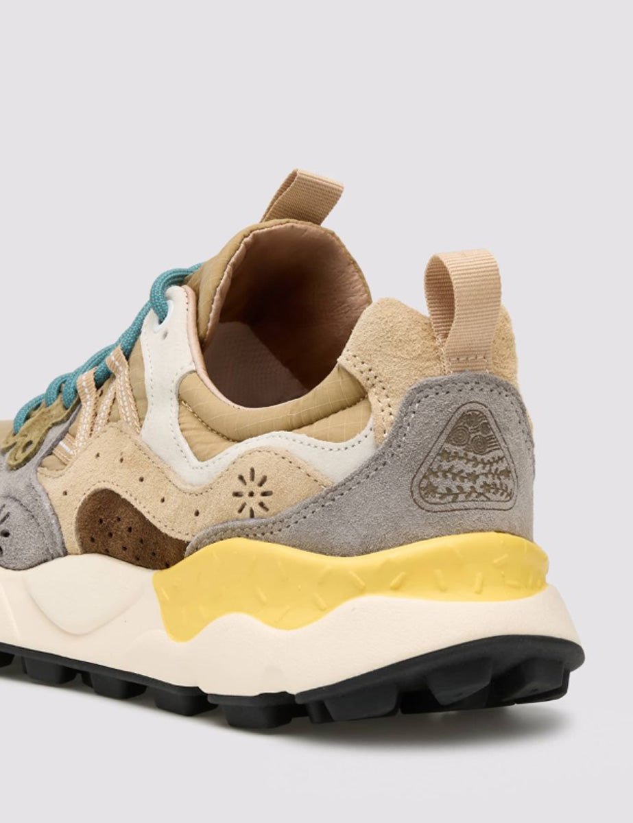 sneaker yamano suede brown grey - flower mountain - sneaker