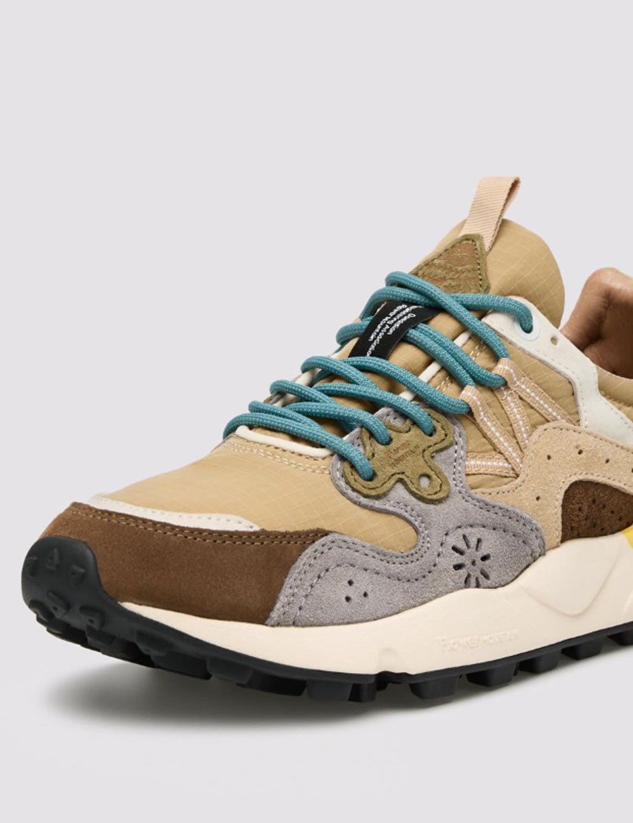 sneaker yamano suede brown grey - flower mountain - sneaker