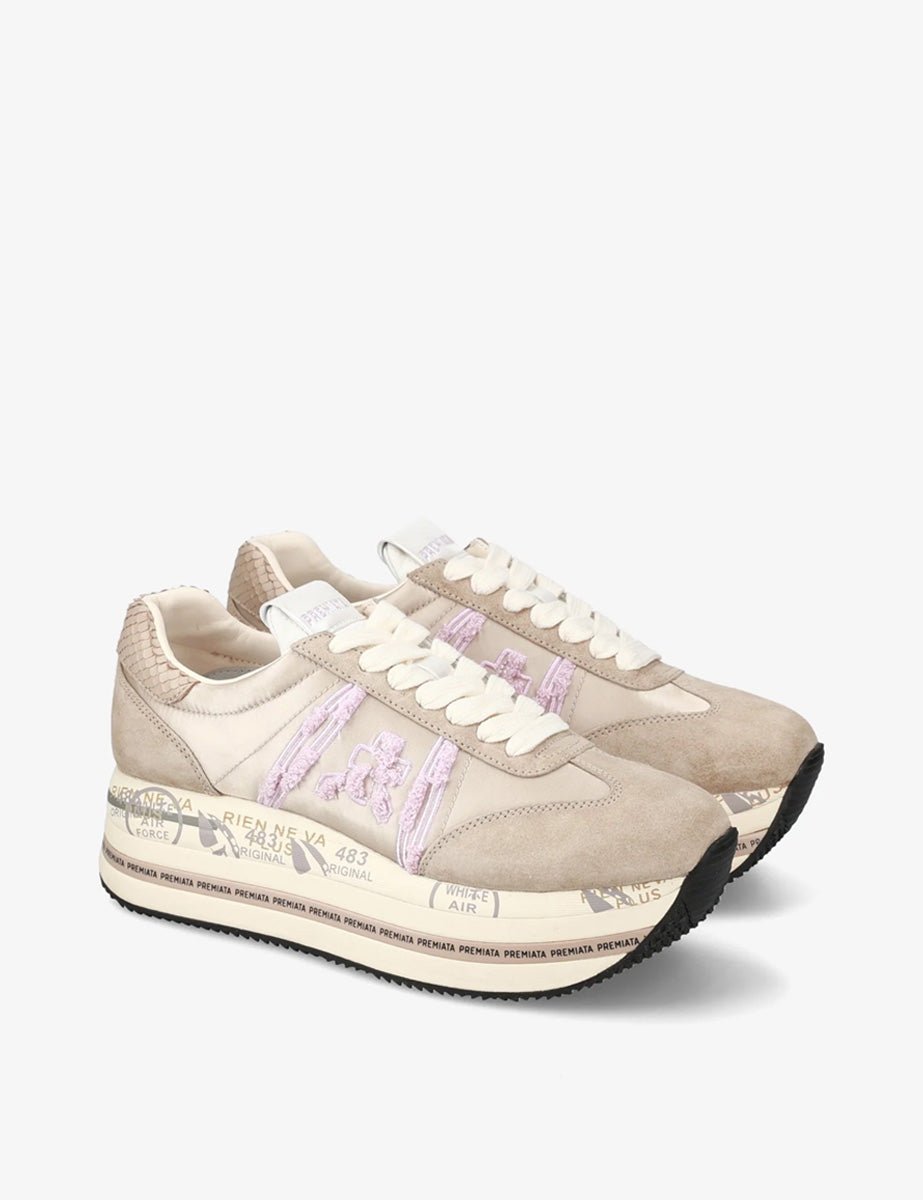 sneakers beth ecru rosa - premiata - sneaker