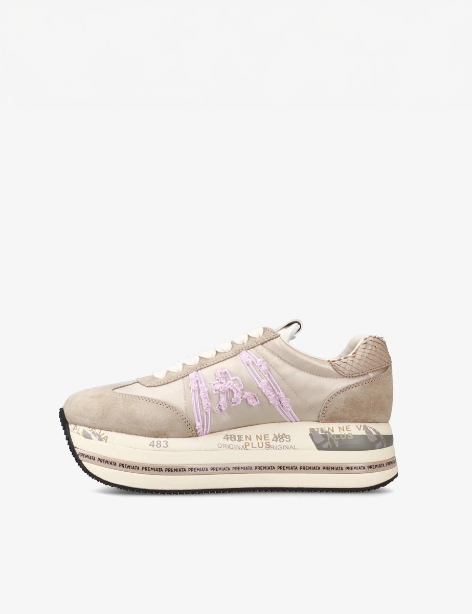 sneakers beth ecru rosa - premiata - sneaker
