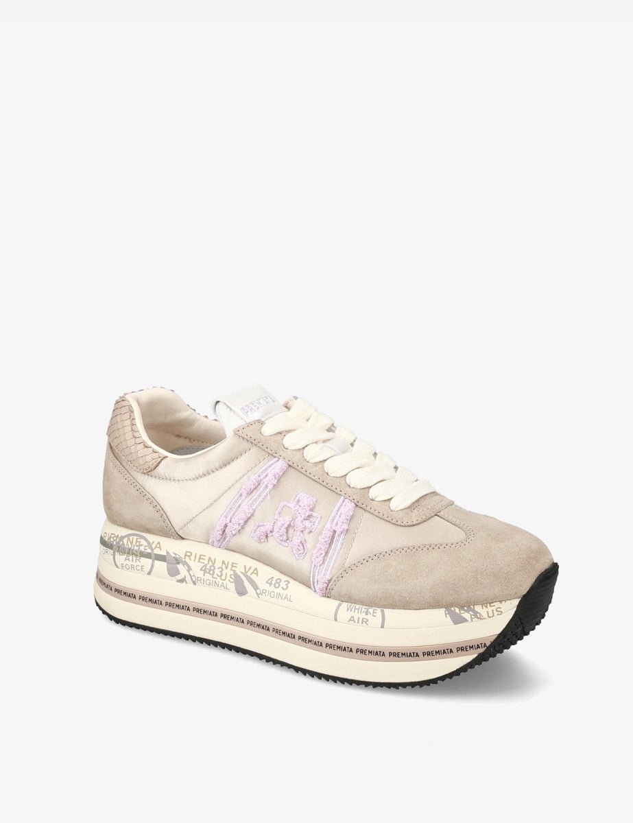 sneakers beth ecru rosa - premiata - sneaker