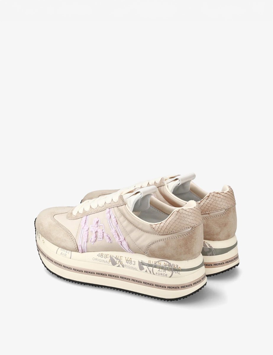 sneakers beth ecru rosa - premiata - sneaker