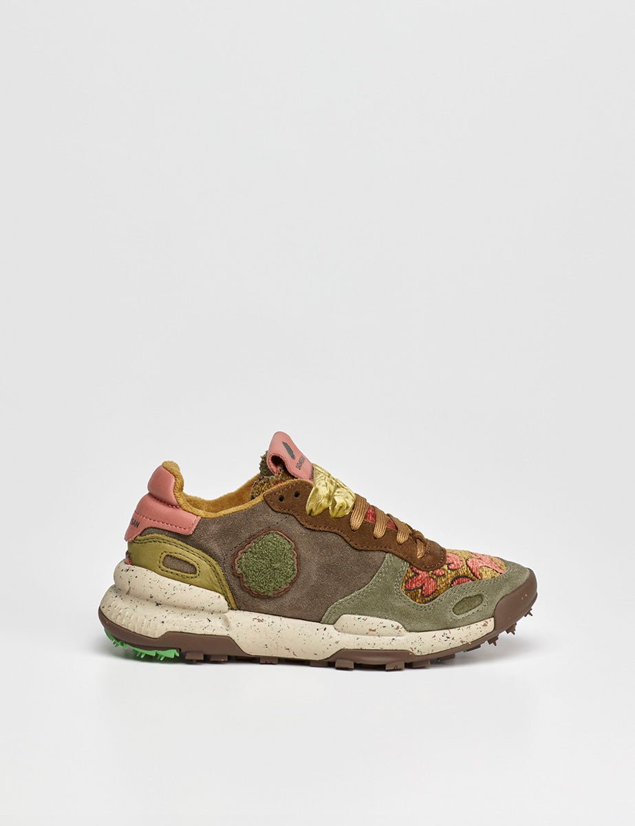sneakers chacrona suede kilim green - satorisan - sneaker