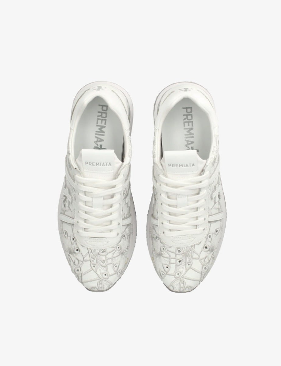 sneakers conny ricamata bianco - white premiata - sneaker