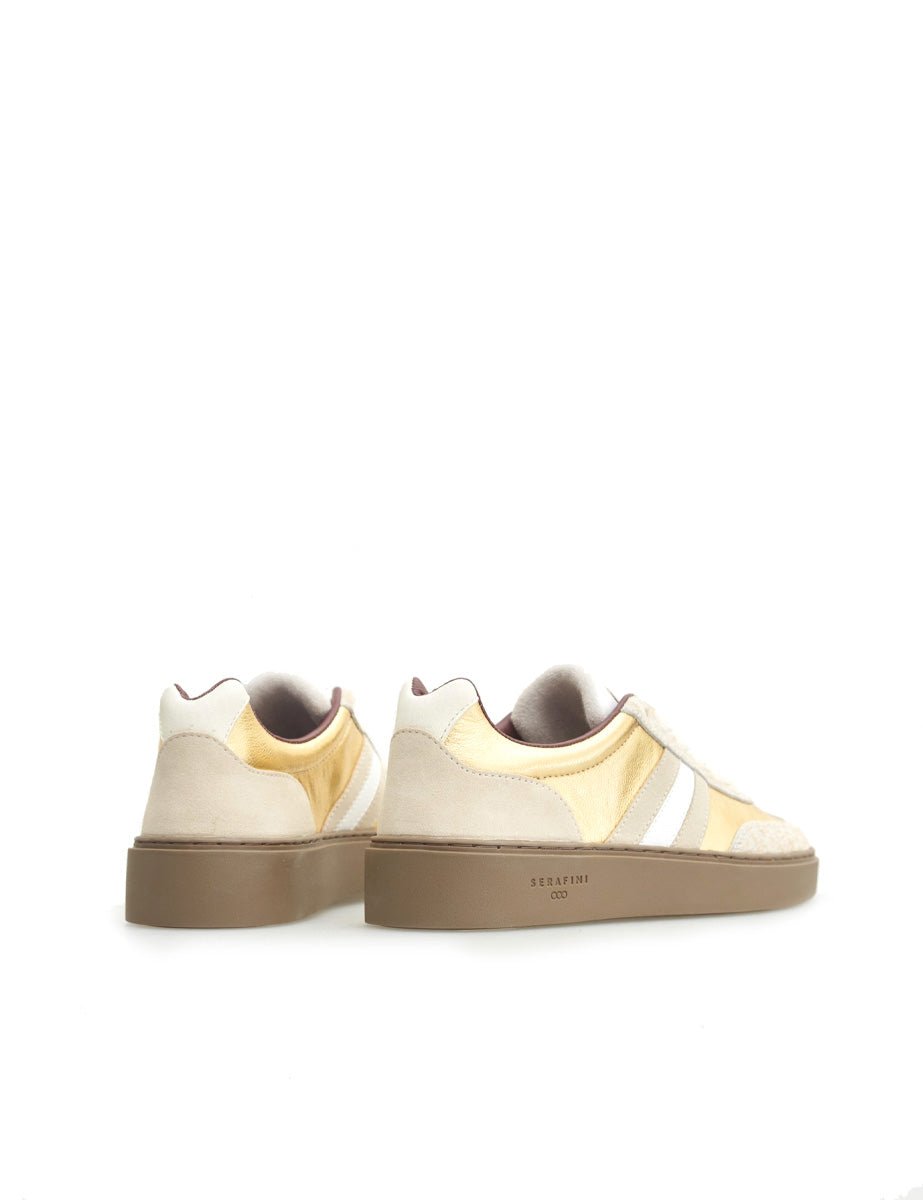 sneakers court beige pony gold - serafini - sneaker