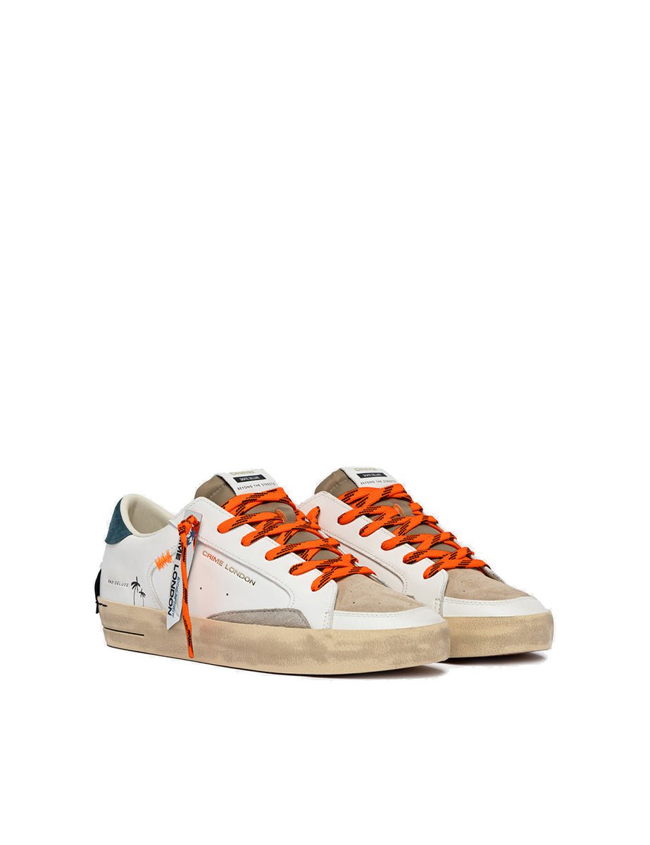 sneakers deluxe bianco bluette - crime - sneaker