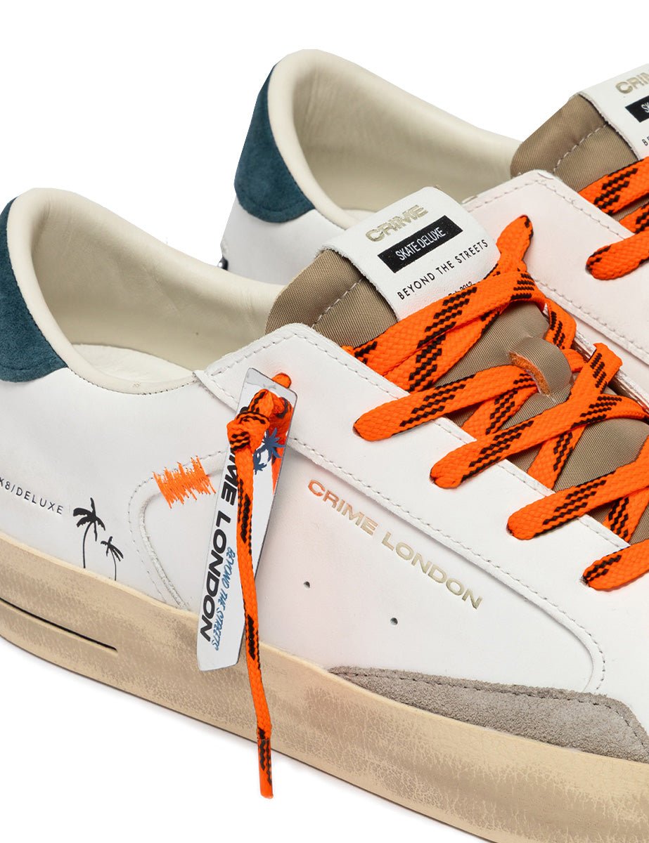 sneakers deluxe bianco bluette - crime - sneaker