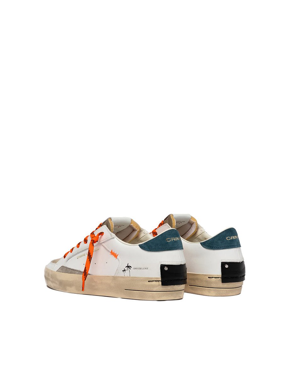 sneakers deluxe bianco bluette - crime - sneaker