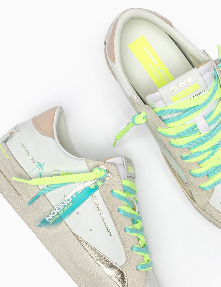 sneakers deluxe fluo bianco - crime - sneaker