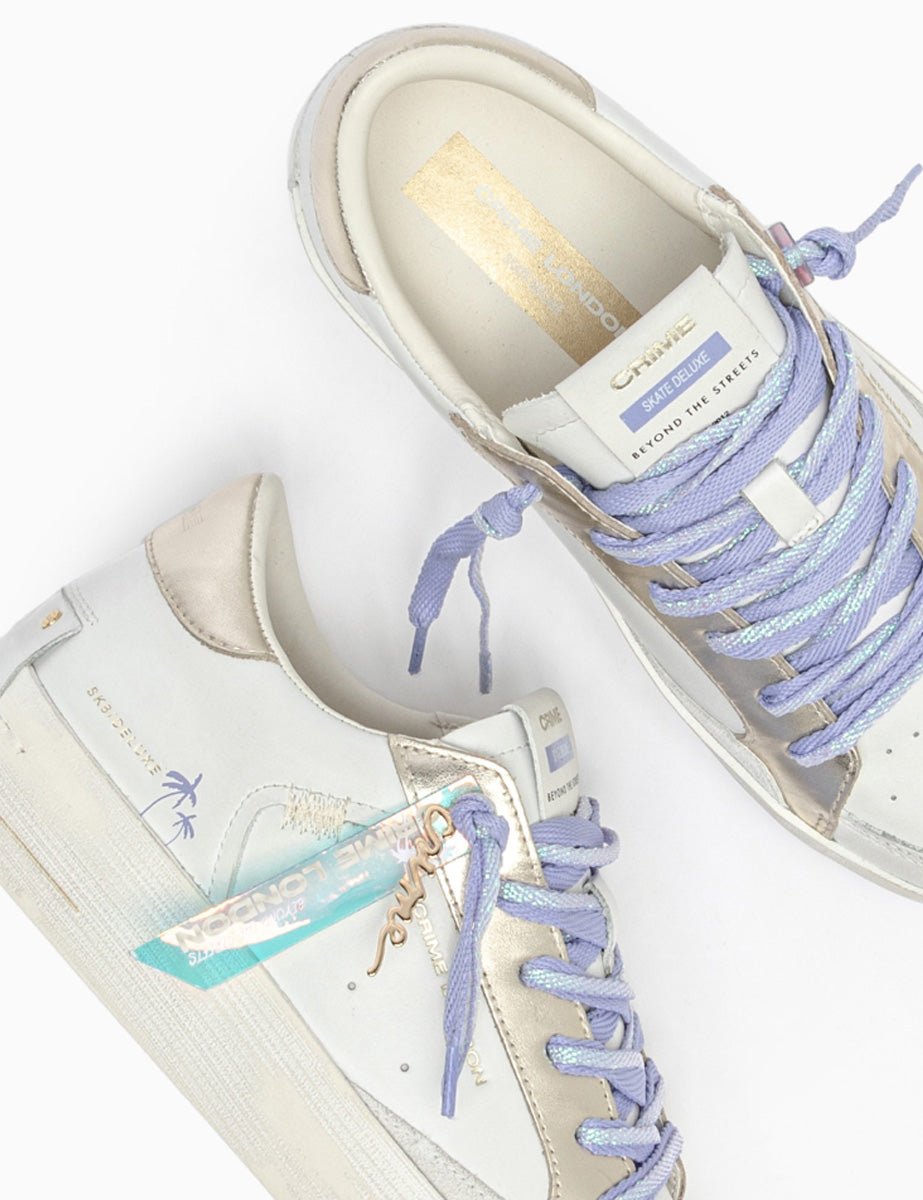sneakers deluxe lilla bianco - crime - sneaker