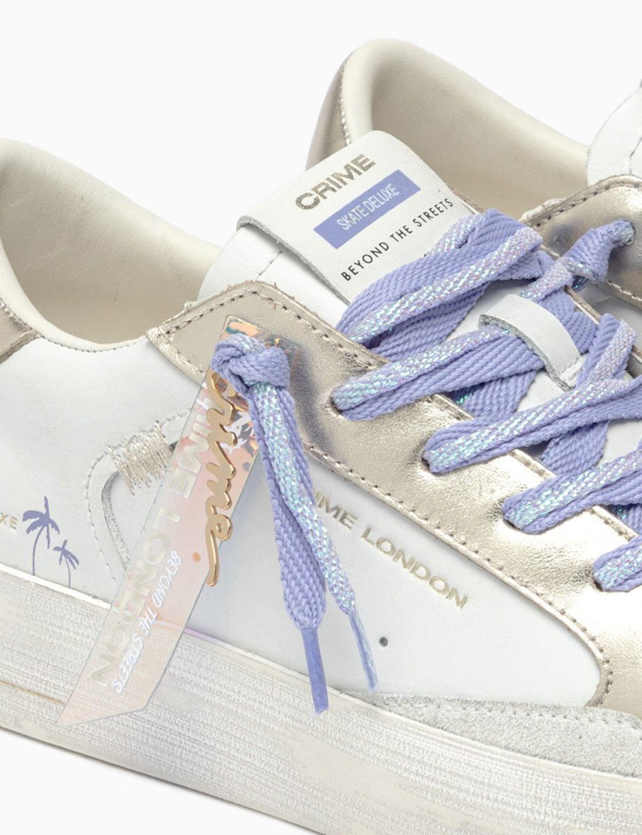 sneakers deluxe lilla bianco - crime - sneaker