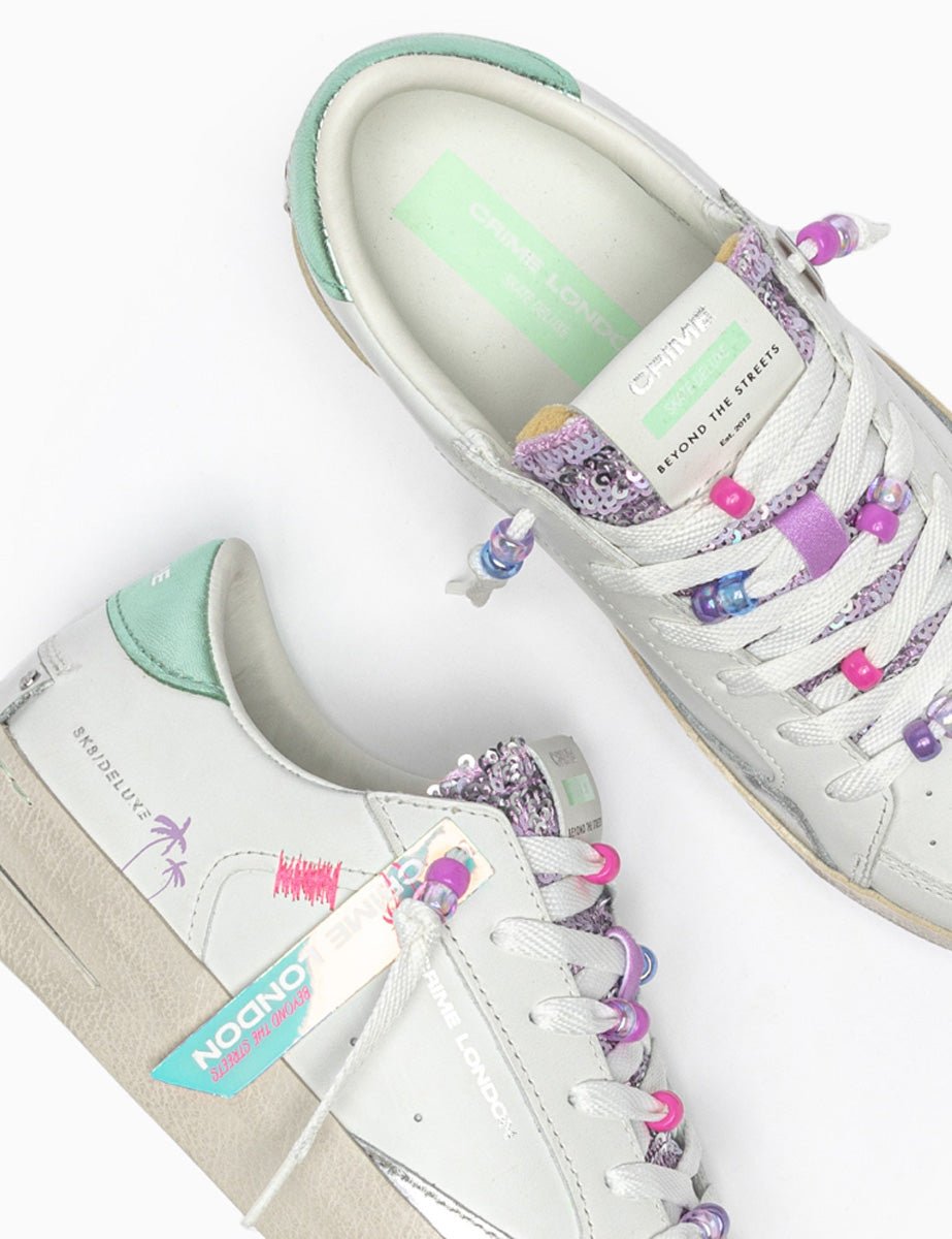 sneakers deluxe perline bianco - crime - sneaker