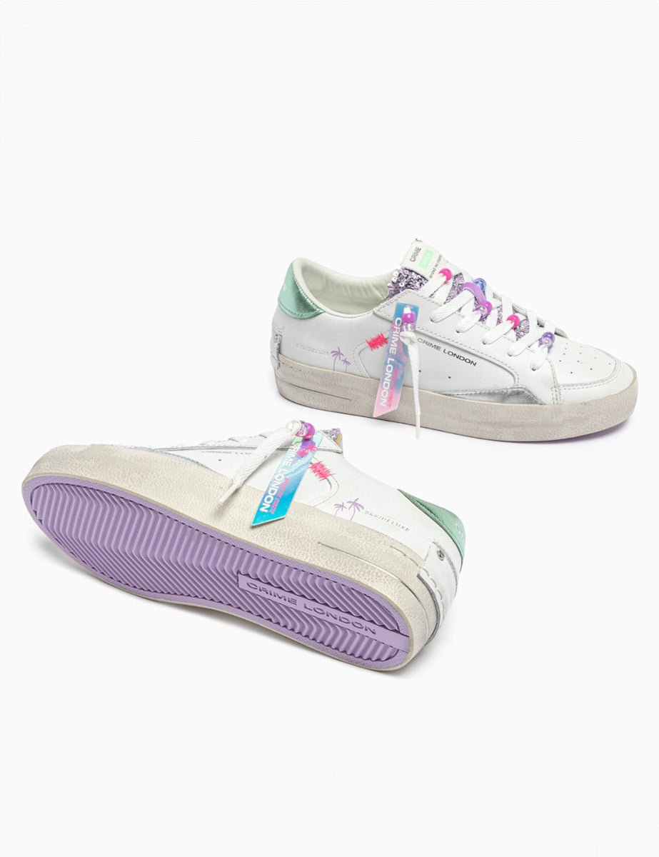 sneakers deluxe perline bianco - crime - sneaker