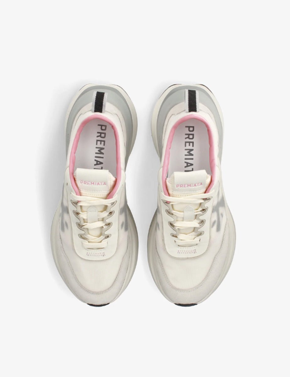 sneakers hill naturale rosa - white premiata - sneaker