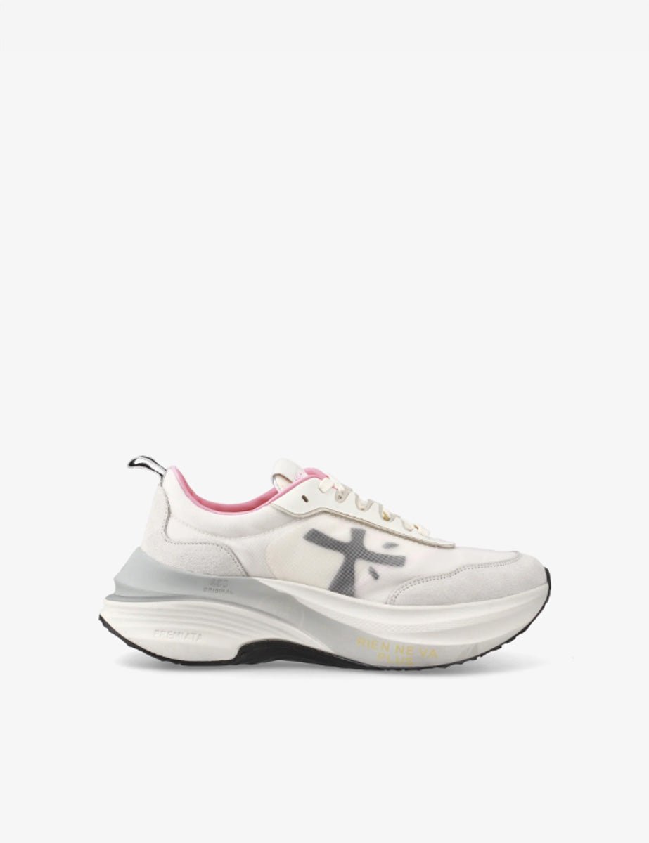 sneakers hill naturale rosa - white premiata - sneaker