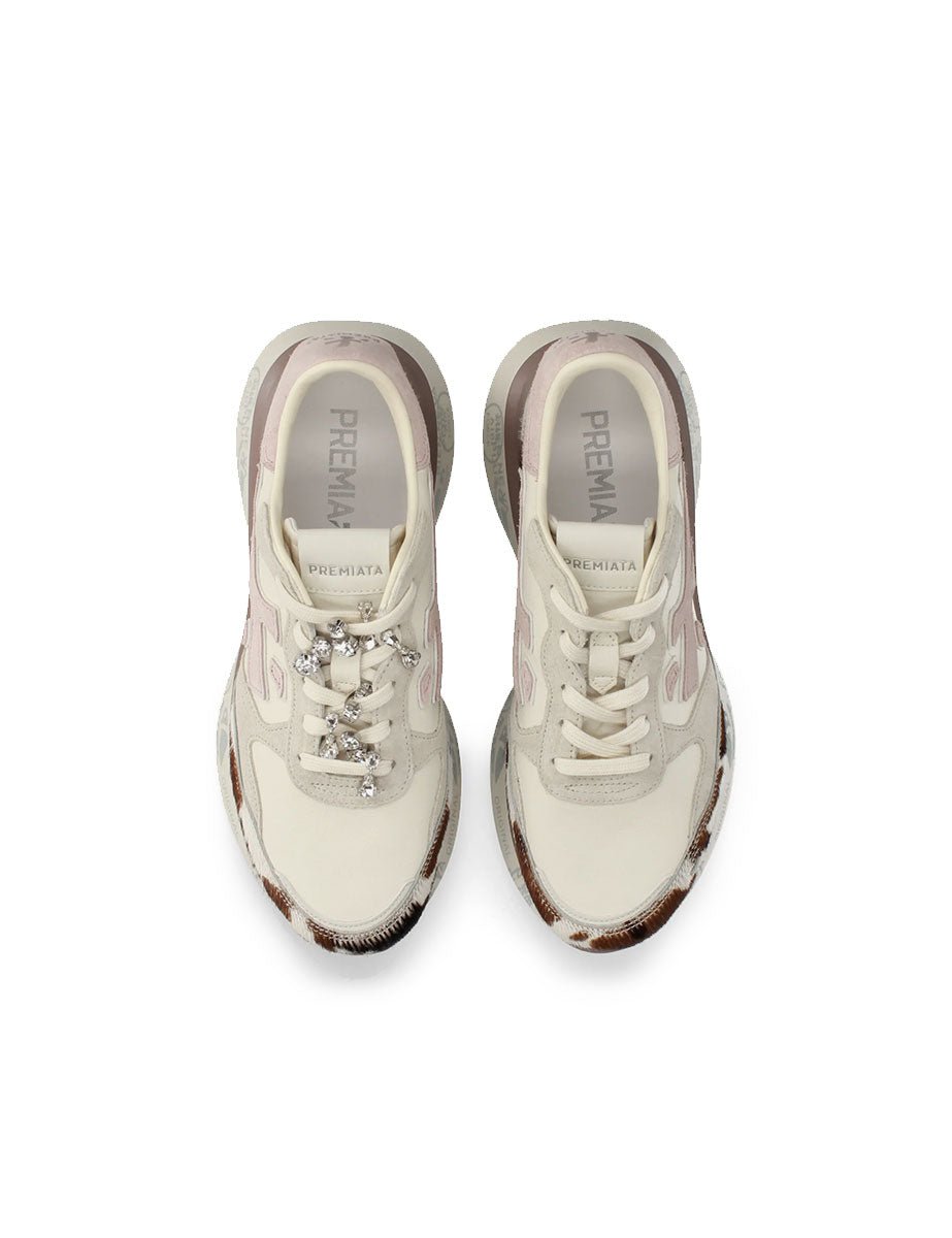 sneakers lauryn 8456K stampa mucca - white premiata - sneaker