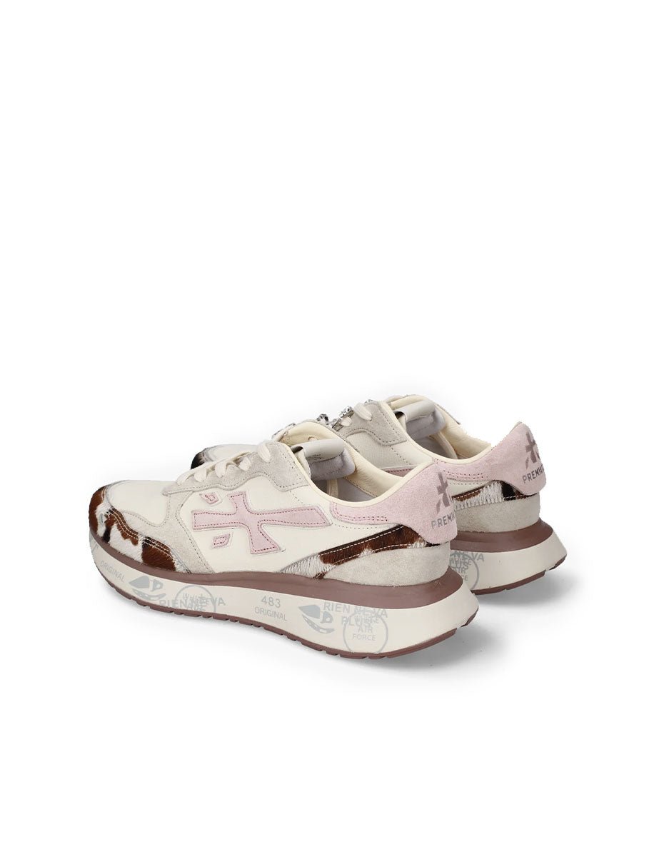 sneakers lauryn 8456K stampa mucca - white premiata - sneaker