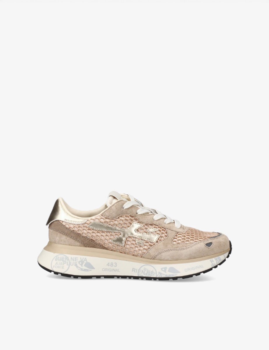 sneakers lauryn rete champagne - white premiata - sneaker