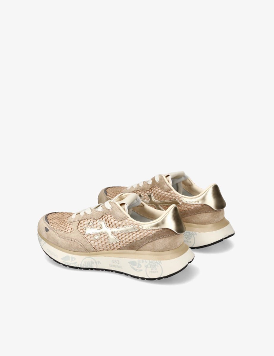 sneakers lauryn rete champagne - white premiata - sneaker