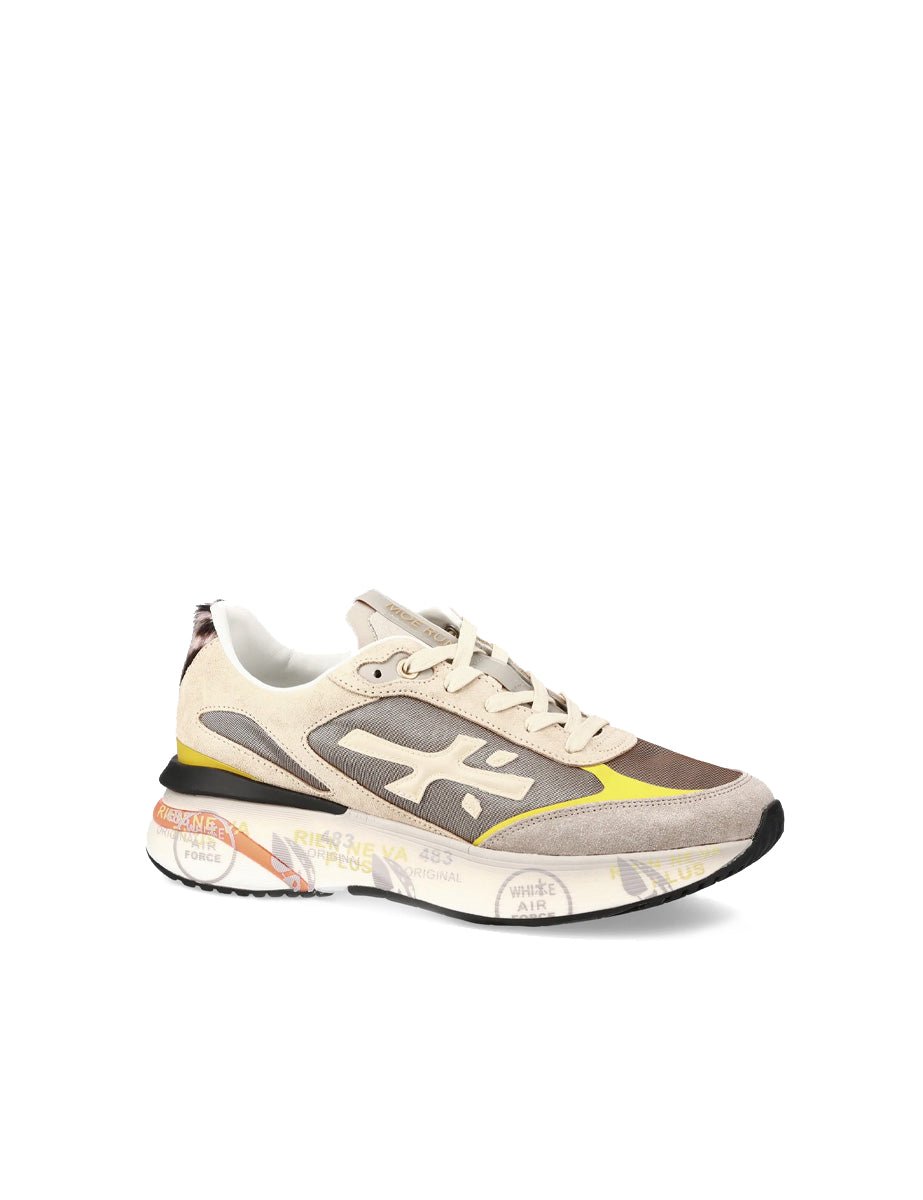 sneakers moerund taupe - white premiata - sneaker