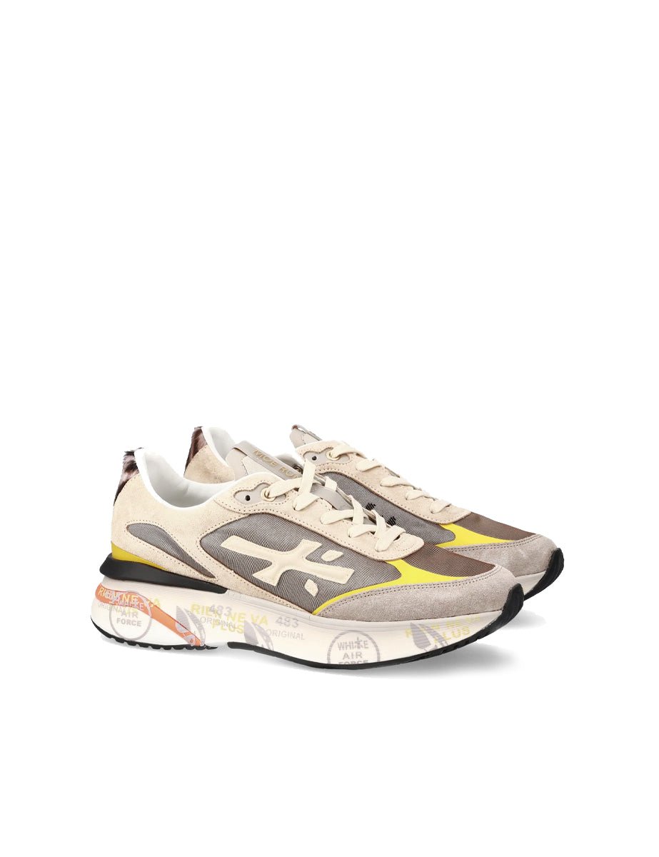 sneakers moerund taupe - white premiata - sneaker