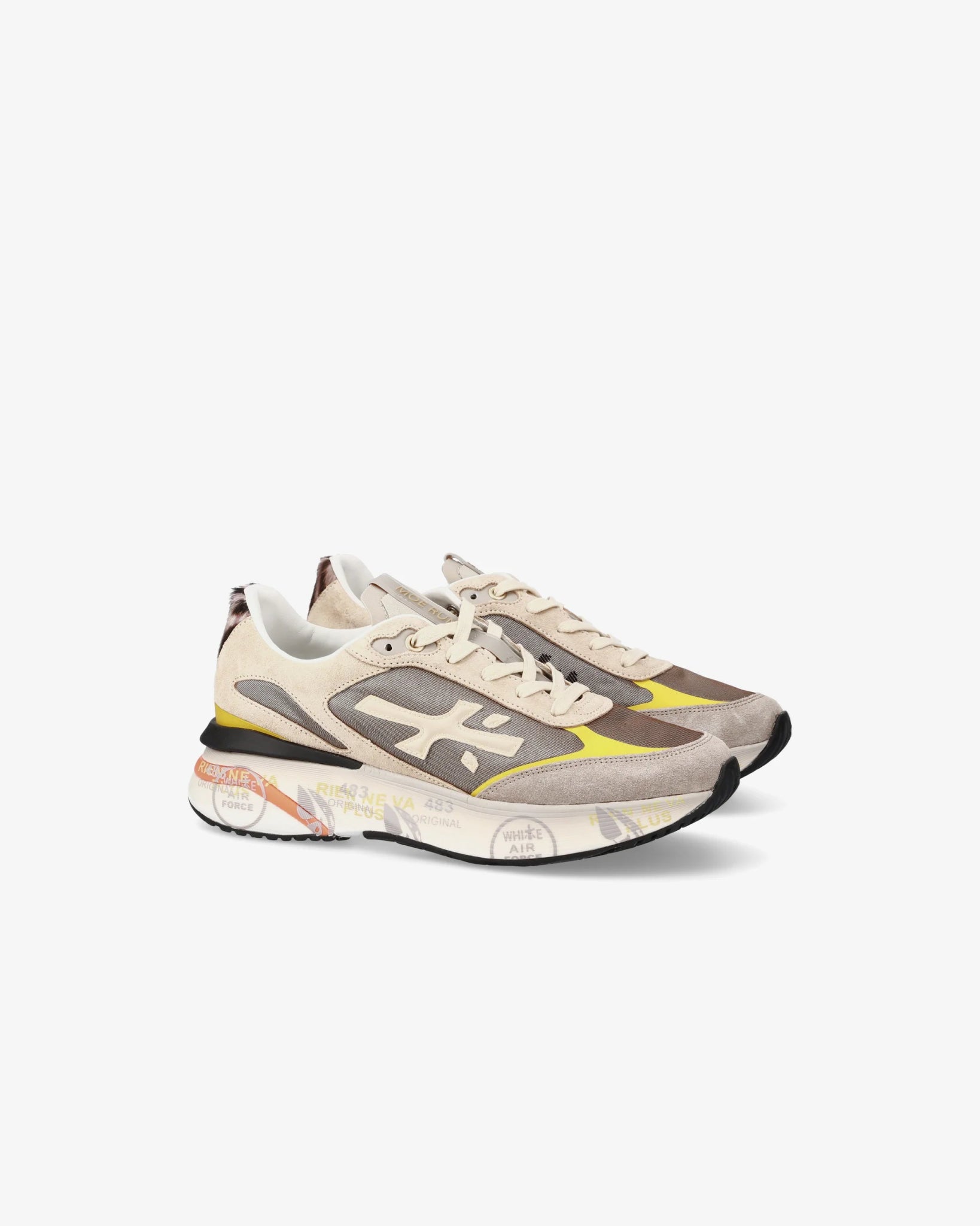 sneakers moerund taupe - white premiata - sneaker