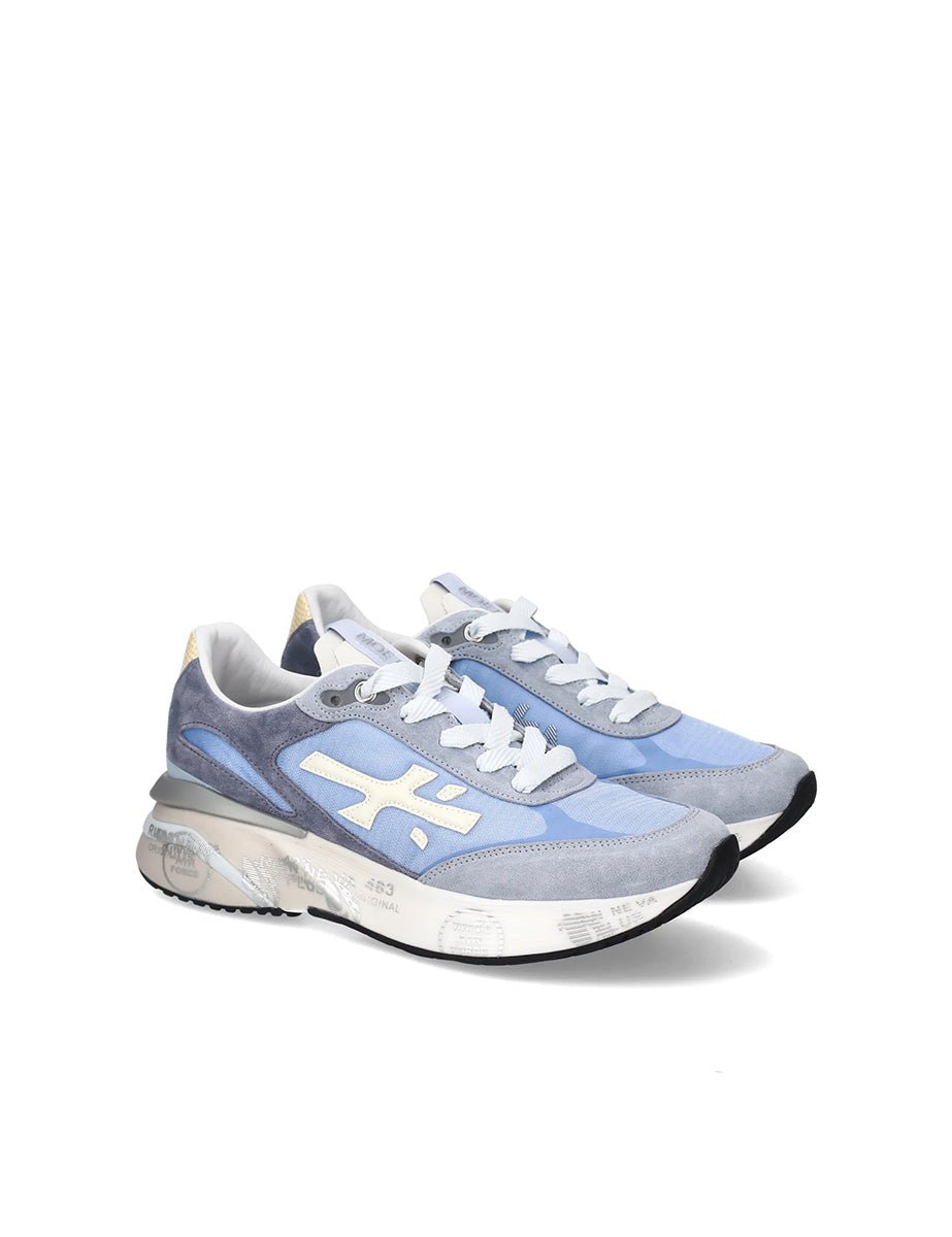 sneakers mouren azzurro - white premiata - sneaker